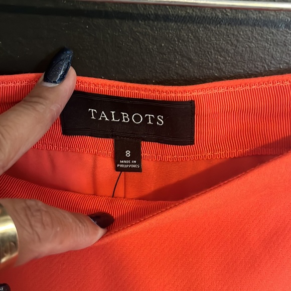 Talbots orange zipper skirt - Picture 4 of 6